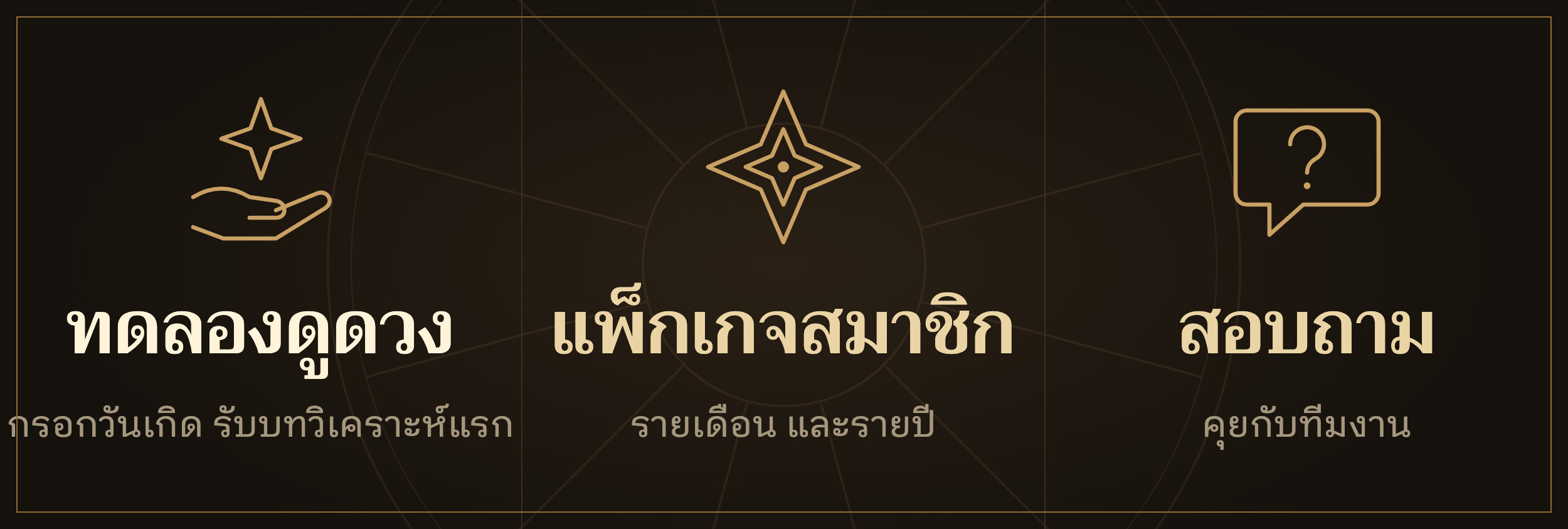 Rich Menu ผู้เยี่ยมชม สามช่อง
